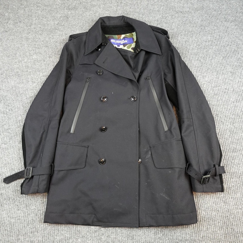 Junya Watanabe Comme Des Garcons MAN Coat Mens Medium Black Trench Softshell